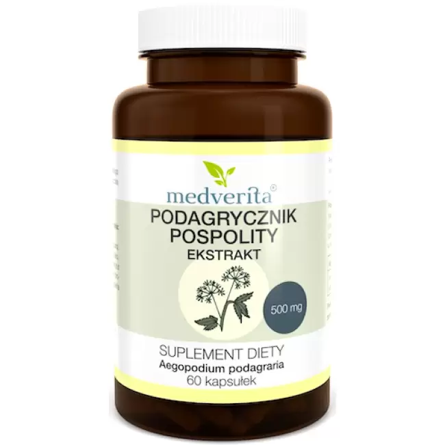 Medverita Podagrycznik pospolity DER 10:1 ekstrakt 500mg 60kaps