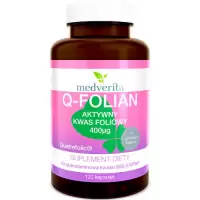 Medverita Q-Folian Quatrefolic kwas foliowy 400mcg 120kaps - suplement diety