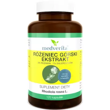 Medverita Różeniec górski ekstrakt standaryzowany 120kaps - suplement diety Rhodiola Rosea