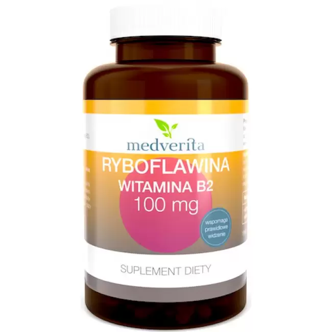 Medverita Ryboflawina Witamina B2 50mg 180kaps - suplement diety