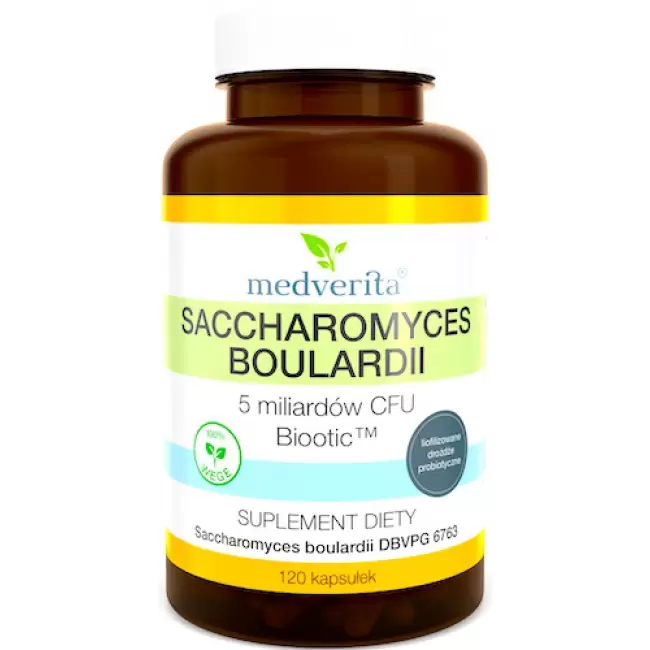 Medverita Saccharomyces Boulardii 120kaps vege Probiotyk - suplement diety