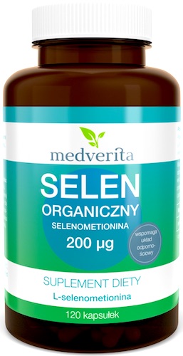 Medverita Selen Organiczny Selenometionina 200mcg 120kaps - suplement diety