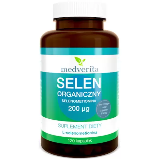 Medverita Selen Organiczny Selenometionina 200mcg 120kaps - suplement diety