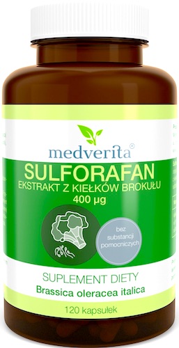 Medverita Sulforafan ekstrakt z kiełków brokułu 400mcg 120kaps - suplement diety