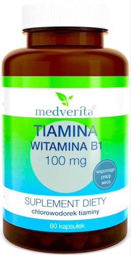 Medverita Tiamina Witamina B1 100mg 60kaps - suplement diety