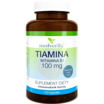 Medverita Tiamina Witamina B1 100mg 120kaps - suplement diety