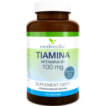 Medverita Tiamina Witamina B1 100mg 120kaps - suplement diety