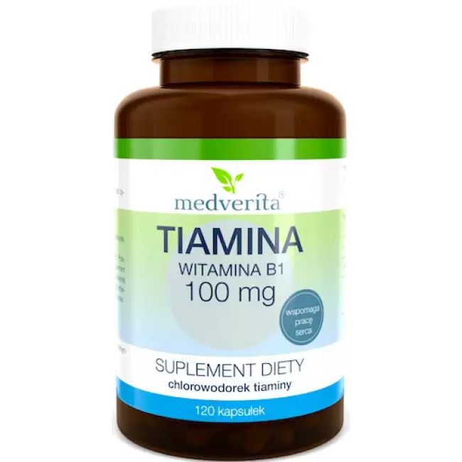 Medverita Tiamina Witamina B1 100mg 120kaps - suplement diety