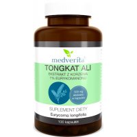 Medverita Tongkat Ali ekstrakt z korzenia eurykomanonu 500mg 100kaps - suplement diety Long Jack
