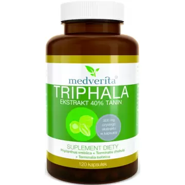 Medverita Triphala ekstrakt 40% tanin 120kaps - suplement diety