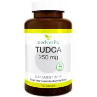 Medverita TUDCA 250mg 120kaps vege suplement diety Kwas tauroursodeoksycholowy Wątroba Sól żółciowa