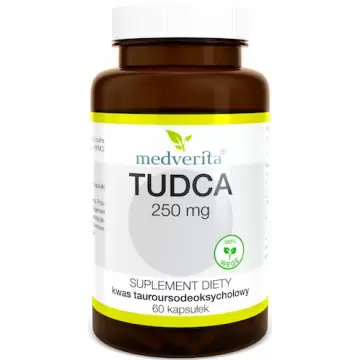 Medverita TUDCA 250mg 60kaps vege suplement diety Kwas tauroursodeoksycholowy Wątroba