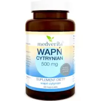 Medverita Wapń Cytrynian 500mg 60kaps - suplement diety