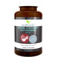 Medverita Węgiel kokosowy aktywowany 200mg 180kaps - suplement diety