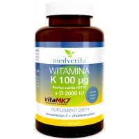 Medverita Witamina K2 100mcg + D3 2000IU 120kaps - suplement diety
