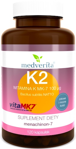Medverita Witamina K2 100mcg MK-7 120kaps - suplement diety