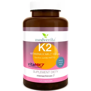 Medverita Witamina K2 100mcg MK-7 120kaps - suplement diety