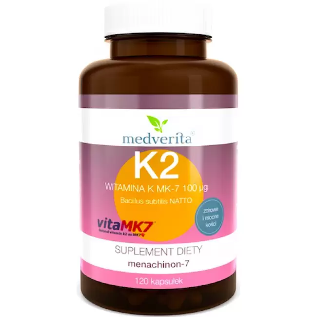 Medverita Witamina K2 100mcg MK-7 120kaps - suplement diety