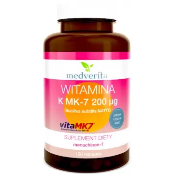 Medverita Witamina K2 200mcg MK-7 120kaps - suplement diety k-2