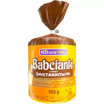 NaturaVena Babcianki o smaku śmietankowym 100g Wafelki naturalne
