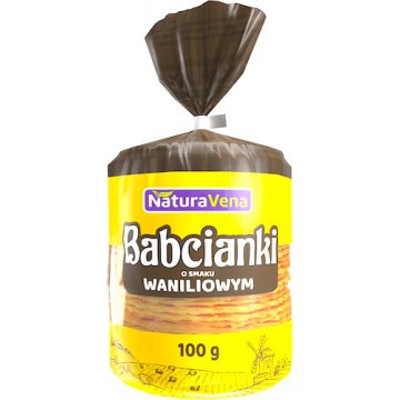 NaturaVena Babcianki o smaku waniliowym 100g Wafelki naturalne