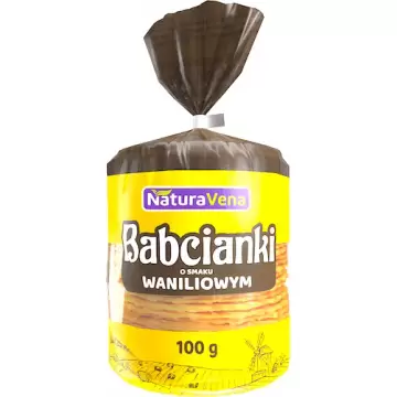 NaturaVena Babcianki o smaku waniliowym 100g Wafelki naturalne