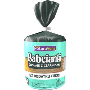 NaturaVena Babcianki owsiane z czarnuszką 100g bez dodatku cukru