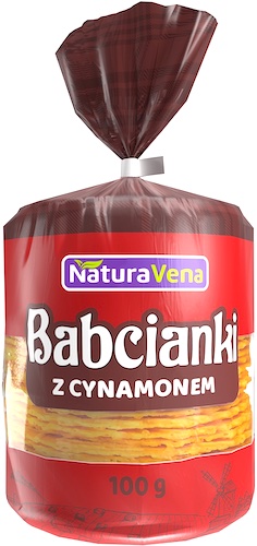 NaturaVena Babcianki z cynamonem 100g Wafelki naturalne