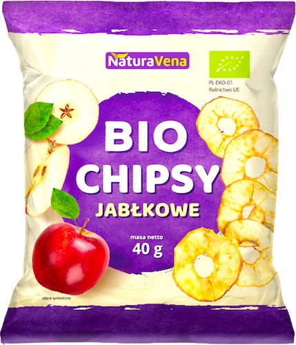NaturaVena BIO Chipsy jabłkowe 40g ekologiczne