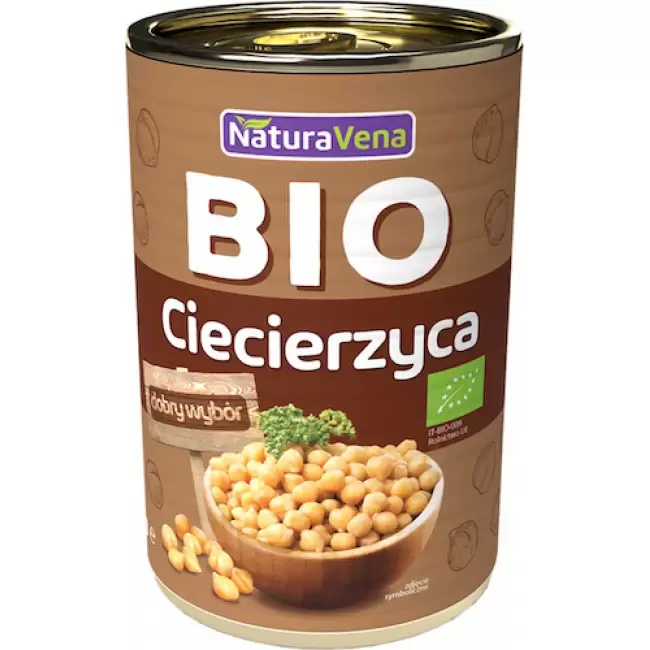 NaturaVena BIO Ciecierzyca ekologiczna 400g konserwowa - puszka
