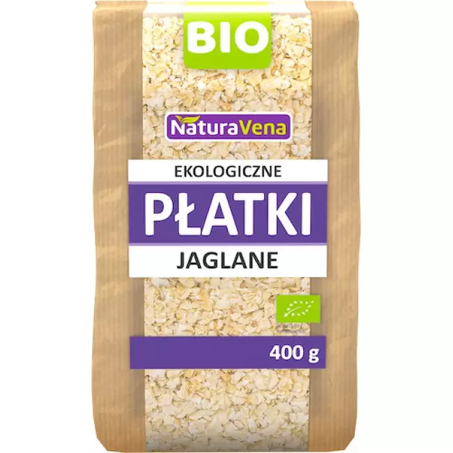 NaturaVena BIO Płatki jaglane ekologiczne 400g vege