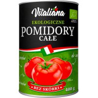 NaturaVena BIO Pomidory całe ekologiczne 400g vege włoskie bez skórki