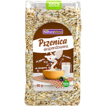 NaturaVena BIO Pszenica ekspandowana 90g ekologiczna 100% naturalna