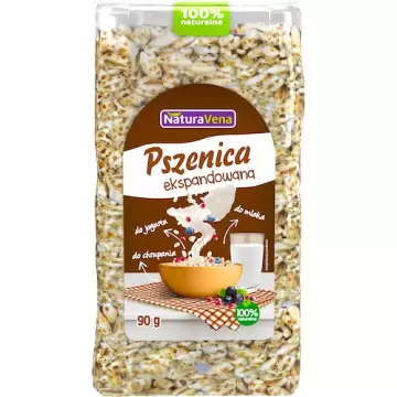 NaturaVena BIO Pszenica ekspandowana 90g ekologiczna 100% naturalna