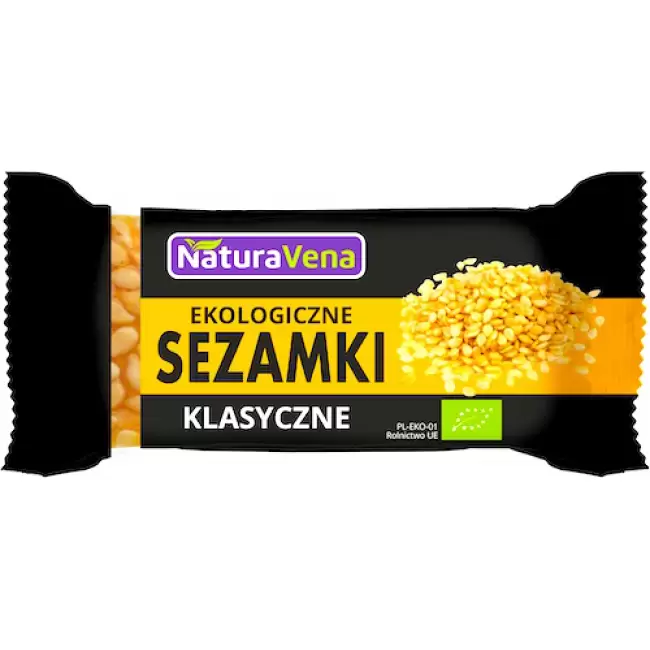 NaturaVena BIO Sezamki klasyczne 27g Sezam Ekologiczne