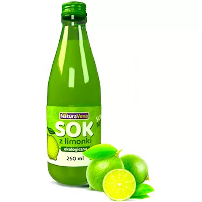NaturaVena BIO Sok z limonki ekologiczny 250ml naturalny limonkowy