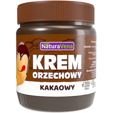 NaturaVena Krem orzechowy kakaowy 340g Masło orzechowe kakaowe