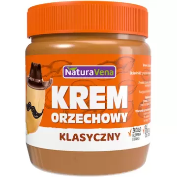 NaturaVena Krem orzechowy klasyczny 340g Masło orzechowe