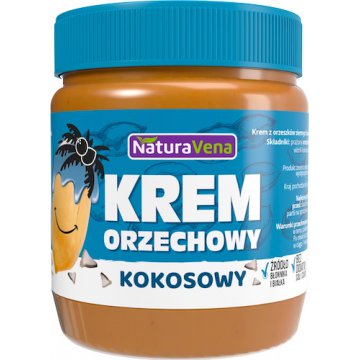 NaturaVena Krem orzechowy kokosowy 340g vege Masło orzechowe