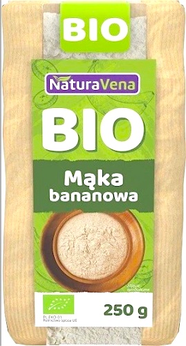NaturaVena BIO Mąka bananowa 250g Ekologiczna niski IG