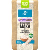 NaturaVena Mąka ryżowa pełnoziarnista bezglutenowa 500g vege