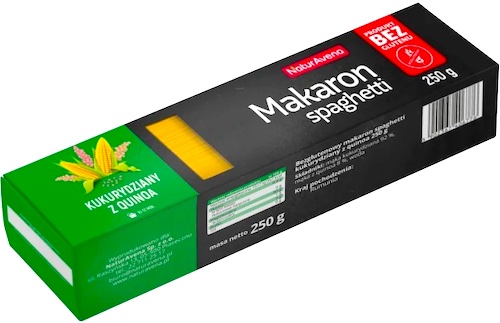 NaturaVena Makaron spaghetti kukurydziany z quinoa 250g bezglutenowy