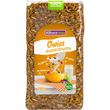 NaturaVena Owies ekspandowany 100% naturalny 250g