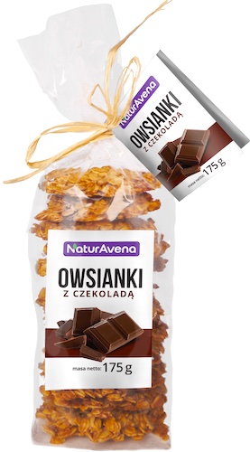 NaturaVena Owsianki z czekoladą 175g Ciastka owsiane WYPRZEDAŻ !