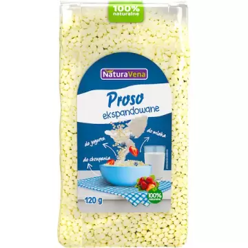 NaturaVena Proso ekspandowane 100% naturalne 120g