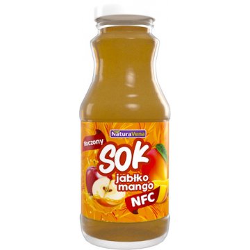 NaturaVena Sok jabłkowy z dodatkiem mango NFC 250ml naturalny tłoczony vege 