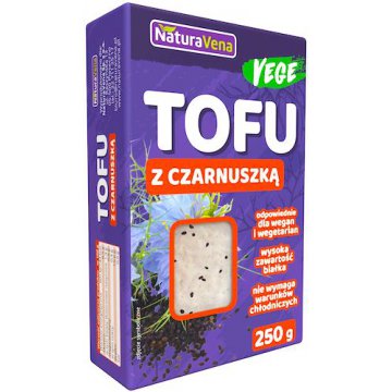 NaturaVena Tofu kostka z czarnuszką 250g vege Białko