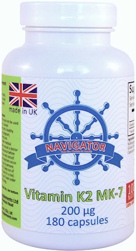 Navigator Witamina K2 MK-7 z Natto 200mcg 180kaps vege - suplement diety 100% naturalna k-2