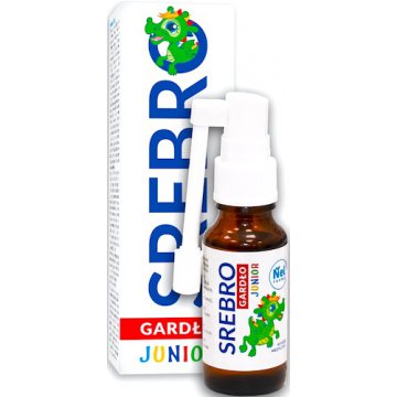 Nelfarma Srebro Koloidalne Gardło Junior 20ml Wyrób Medyczny  Bakterie Wirusy Grzybica
