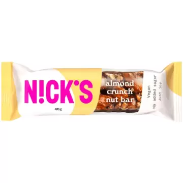 NICKS Almond Nut Bar 48g vege Baton z migdałami chrupki Bez dodatku cukru